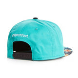 Trendy flat brimmed hat cartoon hands