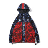Shark Print Jacket Spring Camouflage Letters Embroidered Men'S Plus Size Windcheater Zipper Jacket