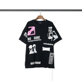 We11 Done T Shirts L Men's and Women's Same Letter Printing Loose Cotton