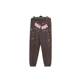 Sp5der Sweatpants Cobweb Puff Print Pure Cotton