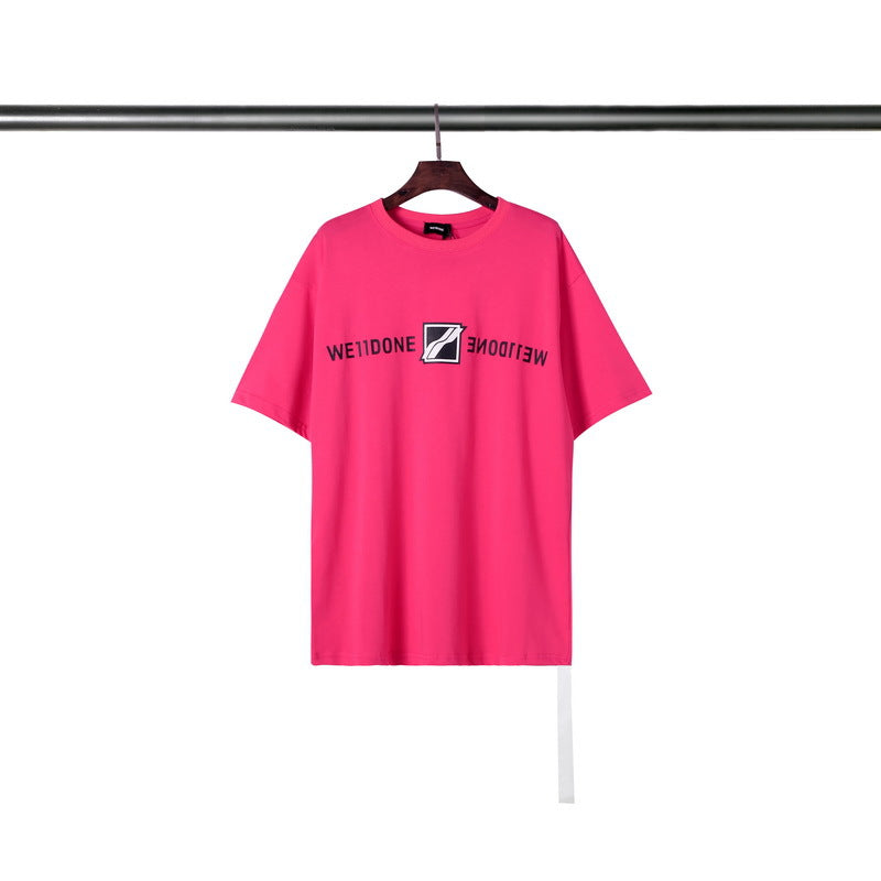 We11 Done T Shirts Men's and Women's Same Loose Letter Printing