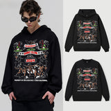 Vintage Hoodie print hooded sweater crew neck