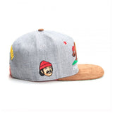 Trendy flat brimmed hat cheech republic cap cartoon bear
