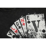 Vlone Hoodie autumn and winter playing card pattern
