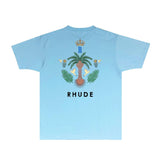 Rhude T Shirts Printed Trendy Pure Cotton