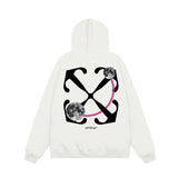 OFF WHITE Hoodie Trendy Street Style Personalized Cotton
