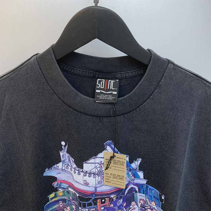 SAINT MICHAEL Vintage T Shirt Summer Wars x GEEKS RULE Short Sleeve