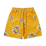 Denim Tears Shorts Yellow flower woven