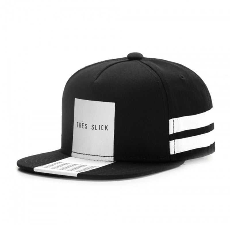 Trendy flat brimmed hat tres slick cap summer