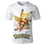 Men and Women Pokemon Pikachu T Shirt Summer 3D Printing Pattern