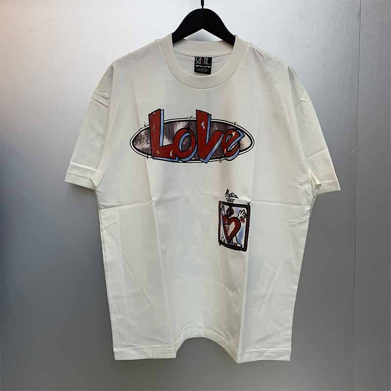 SAINT MICHAEL Vintage T Shirt Love Cupid Short Sleeve