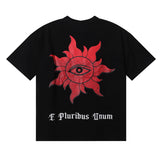 Godspeed T Shirts Street View Rose Print Cotton Casual Short Sleeve Men and Women
