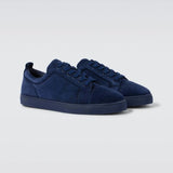 Louboutin-style red bottom shoes red bottom shoes cl suede leather low-top luxury brand sneakers fashion genuine leather dark blue casual shoes