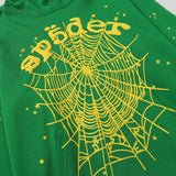 Sp5der Hoodie Cobweb Puff Print Pure Cotton