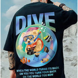 Caravaggio T-Shirts Short-Sleeved T-shirt Men's Loose Printed Large Size Men's Summer