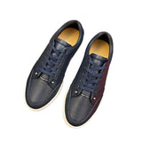 Louboutin-style red bottom shoes clmen genuine leather red bottom casual shoes imported cowhide breathable low-top sneakers trendy men's shoes