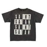 Men Vintage T-Shirts Vintage Washed Old Graffiti Loose Crew Neck Short Sleeves