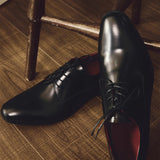Louboutin-style red bottom shoes derby shoes menclassycl red bottom leather shoes blake thick sole business work clothing pointed toe thin bottom oxford shoes
