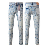 Purple Brand Jeans Pure Cotton High Street Trend