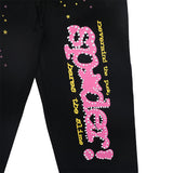 Sp5der Hoodie & Sweatpants 2 Piece Set Cobweb Puff Print Pure Cotton