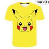 Men and Women Pokemon Pikachu T Shirt 3D Digital Printing round Neck Men's and Women's T-shirt