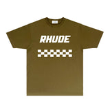 Rhude T Shirts Printed Trendy Pure Cotton