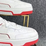 Louboutin-style red bottom shoes exportcl short boots leather fashion catwalk shoes high quality plus size red bottom leather boots