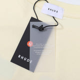 Rhude T Shirt Micro Logo Letter Badge Printed Short Sleeve T-Shirt