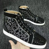 Louboutin-style red bottom shoes cl red bottom shoes european station export men's shoes rivet sneakers trendyflats breathable willow couple style