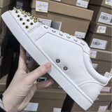 Louboutin-style red bottom shoes export europe station cl red bottom shoes electric embroidery low top high top men's shoes red bottom couple trendy rivets casualtie back