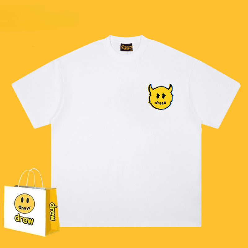 Drew T Shirts Short Sleeve Cola Loose round Neck