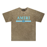 Amiri Washed Distressed T Shirt Printed Trendy Pure Cotton