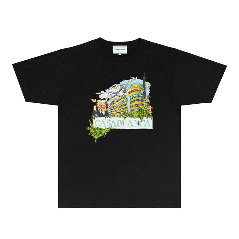 Casablanca T Shirts Fashion Print Street