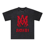 Amiri Washed Distressed T Shirt Printed Trendy Pure Cotton