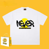 Drew T Shirts Smiley Face Short Sleeve Loose round Neck Short Sleeve