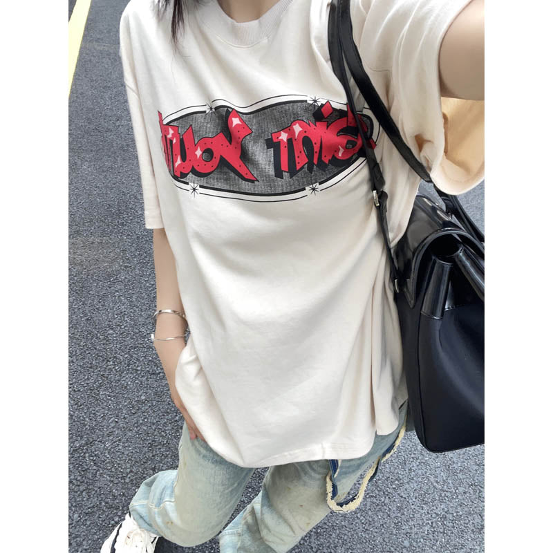 Saint Michael T Shirt Distressed Casual Loose Couple T-shirt