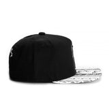 Trendy flat brimmed hat novelty grids