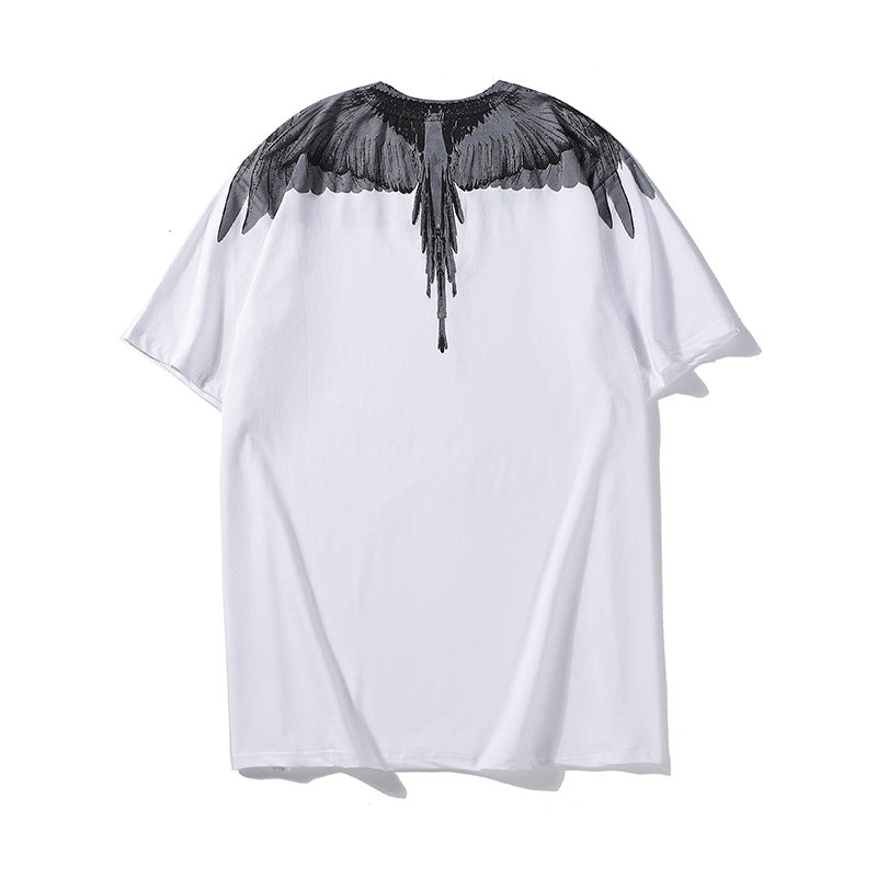 Marcelo Burlon T Shirt MB Wings Pattern Men and Women Same Style Pure Cotton
