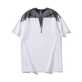 Marcelo Burlon T Shirt MB Wings Pattern Men and Women Same Style Pure Cotton