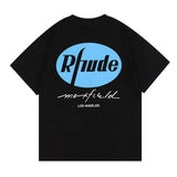 Rhude T Shirt Micro Eagle Letter Print Short Sleeve T-Shirt