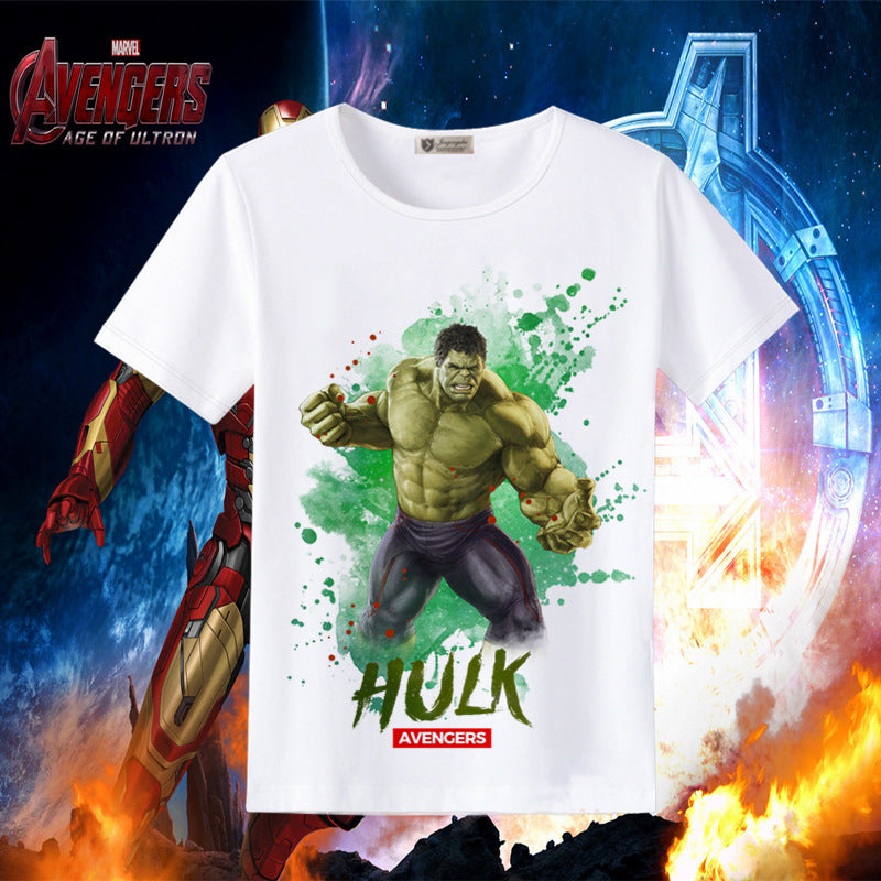 Marvel T Shirt Clothes Men's Marvel Movie Iron Man Short Sleeve T-shirt