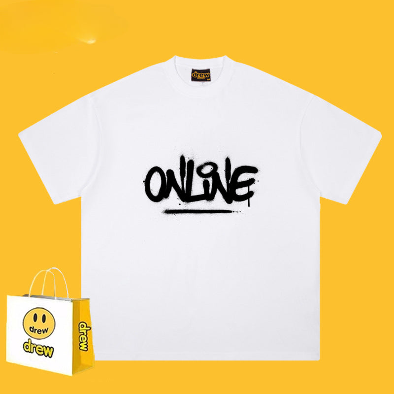 Drew T Shirts Cotton Short Sleeve Fashion Brand Printing