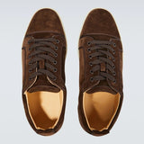 Louboutin-style red bottom shoes red bottom shoes cl suede leather low-top luxury brand sneakers fashion genuine leather dark brown casual shoes