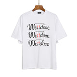 We11 Done T Shirts Classic Logo Pattern Summer Casual
