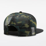 Trendy flat brimmed hat hunting cap spring and summer camouflage mesh breathable