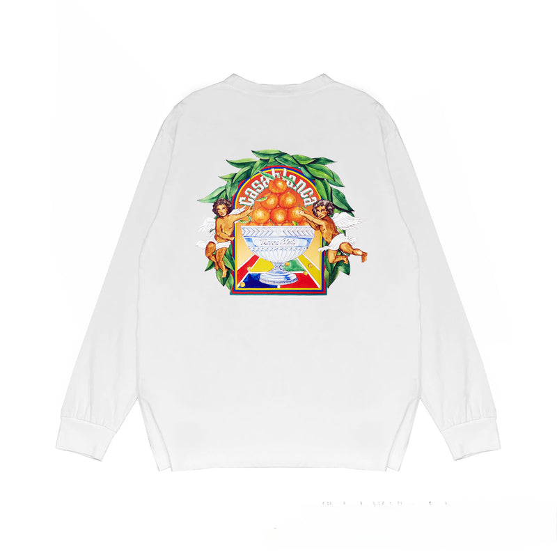 Casablanca Long sleeve T-shirt Letter Painted Print Loose