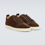 Louboutin-style red bottom shoes red bottom shoes cl suede leather low-top luxury brand sneakers fashion genuine leather dark brown casual shoes
