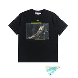 Off White T Shirts Religious Angel Oil Painting Short Sleeves