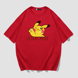 Men and Women Pokemon Pikachu T Shirt Summer Pure Cotton Loose Half Sleeve