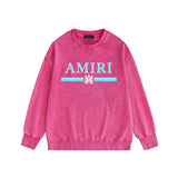 Amiri Distressed Sweatshirt Printed Trendy Pure Cotton